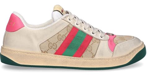 gucci screener leather sneakers|gucci gg low top sneakers.